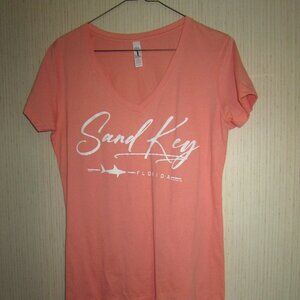 Sand Key Florida T-Shirt Woman's Cut Size L